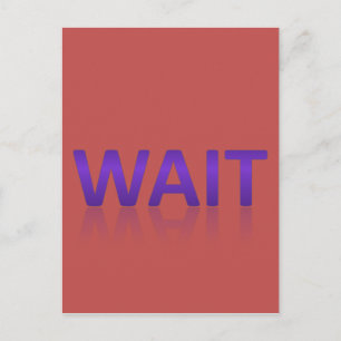 warten postkarte