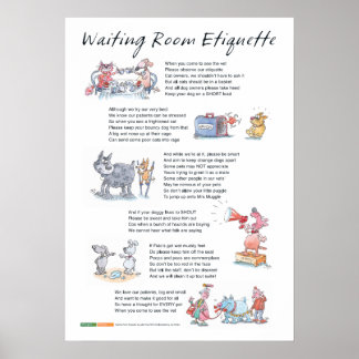 Warten Room Etiquette - A2 Poster