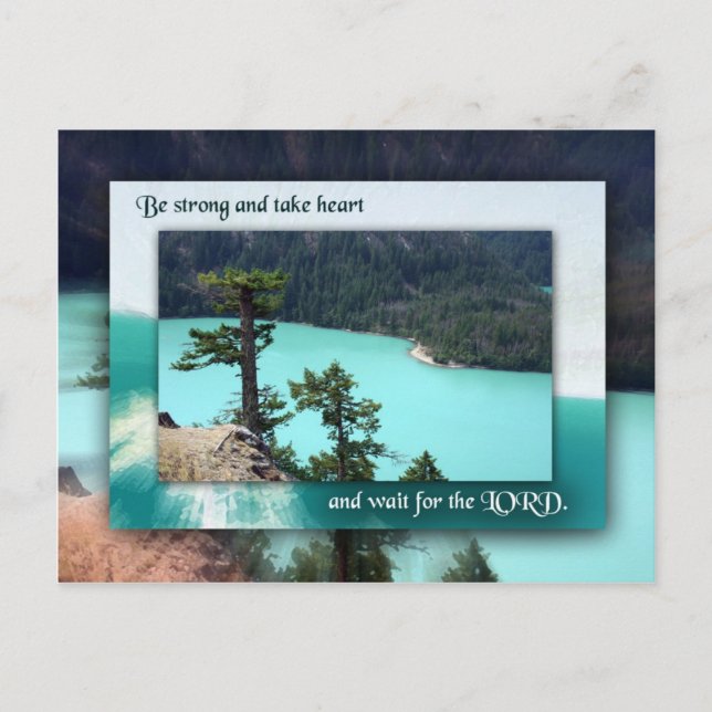 Warten Sie auf den LORD Postkarte (Vorderseite)