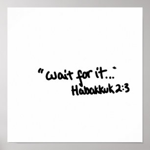 Warten Sie auf die einfache Biokoziffer-Typografie Poster