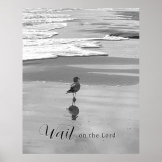 Warten Sie auf Lord Seashore Canvas Print Poster