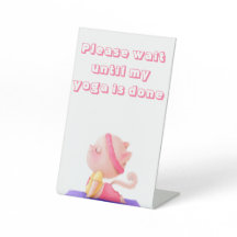 Warten Sie bitte Yogatze