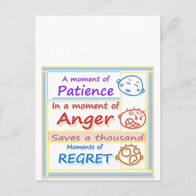 Warten Sie einen MOMENT und reflektieren Postkarte (Vorderseite)