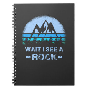 Warten Sie, ich sehe einen Rock für einen Geologen Notizblock