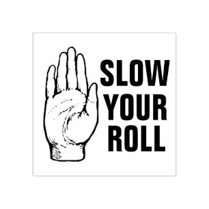 Warten Sie Ihre Rolle Gummistempel