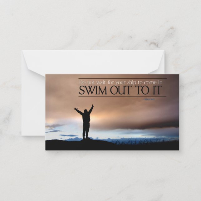 "Warten Sie nicht auf Ihr Schiff" Inspiration Zita Mitteilungskarte (Vorderseite)