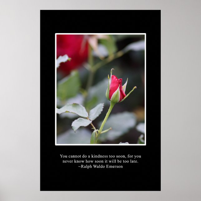 Warten Sie nicht zu lange, um Freundlichkeit zu er Poster (Vorne)