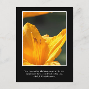 Warten Sie nicht zu lange, um Freundlichkeit zu er Postkarte