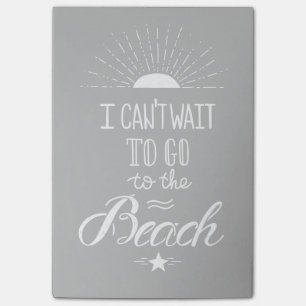 Warten Sie nicht, zum Strand zu gehen Post-it Klebezettel