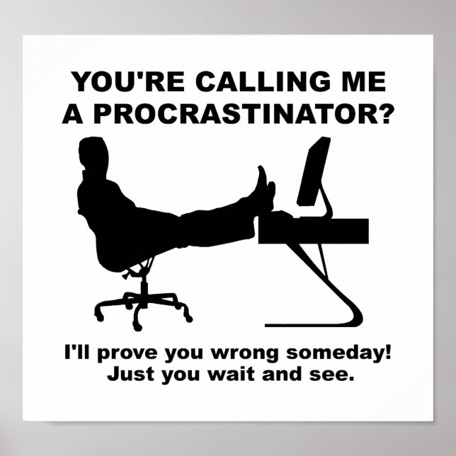 Warten Sie und sehen Sie sich das lustige Poster a (Vorne)