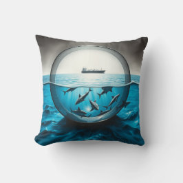 Warten... und Delphine Kissen