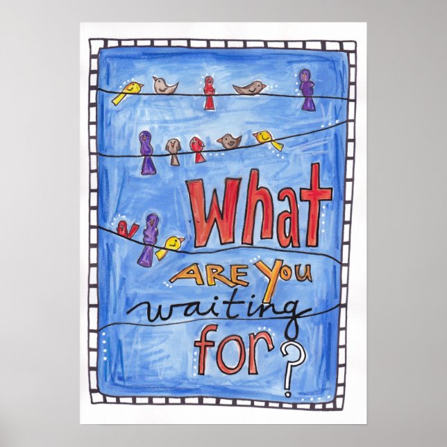 Wartend Vögel Poster (Vorne)