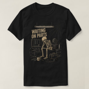 Wartender Mechaniker für Ersatzteile Skelett T-Shirt