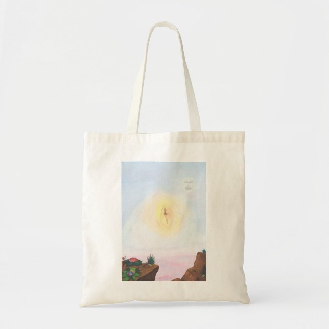 Wartercolor fantastische Welt ein wunderbares Märc Tragetasche (Vorne)