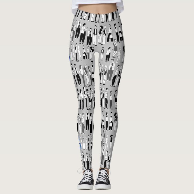Warteschlange, mehr Warteschlange LGrey BG Leggings (Vorderseite)