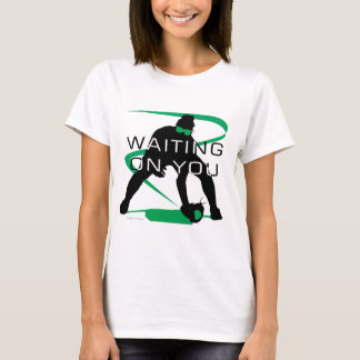 Wartete auf Sie Grünsoftball-T - Shirt