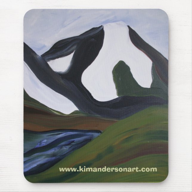 Wartete den Aufstieg www.kimandersonart.com Mousepad (Vorne)