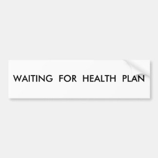 WARTETE GESUNDHEITS-PLAN AUTOAUFKLEBER