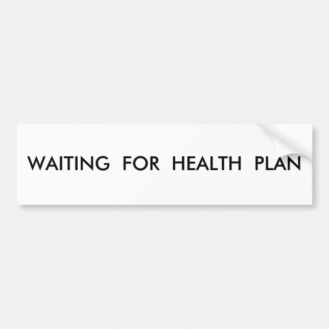 WARTETE GESUNDHEITS-PLAN AUTOAUFKLEBER (Vorne)