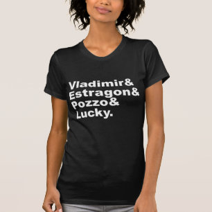 Wartete Godot - Vladimir Estragon glückliches T-Shirt