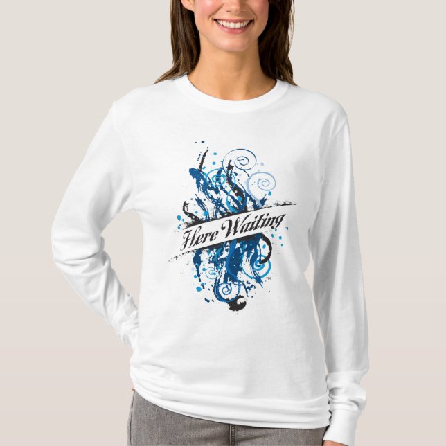 Wartete hier T-Shirt (Vorderseite)