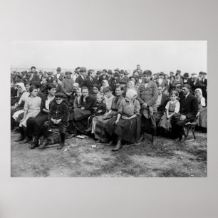 Wartete in Ellis Island, frühe 1900s Poster