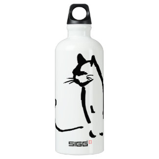 Wartete Katze Wasserflasche