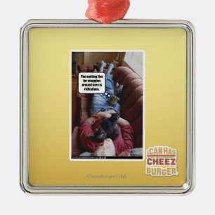 Wartete Linie für Snuggles Silbernes Ornament