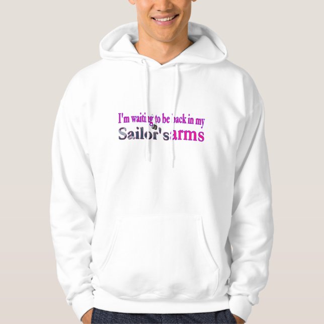 Wartete meinen Seemann Hoodie (Vorderseite)
