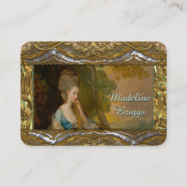 Wartete Perlen-elegantes berufliches Visitenkarte (Vorderseite)