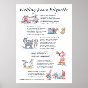 Wartete Raum-Etikette - A2 Poster
