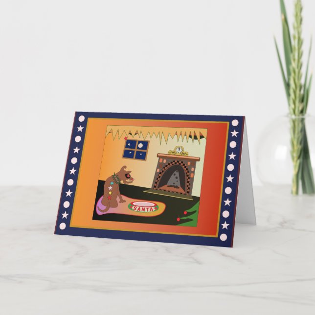 Wartete Sankt Feiertagskarte (Vorderseite)