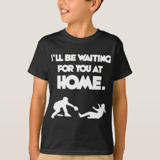 Wartete Sie, weiß T-Shirt
