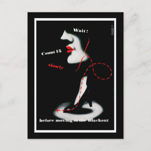Wartezeit ~ bevor dem Bewegen in den Stromausfall Ankündigungspostkarte
