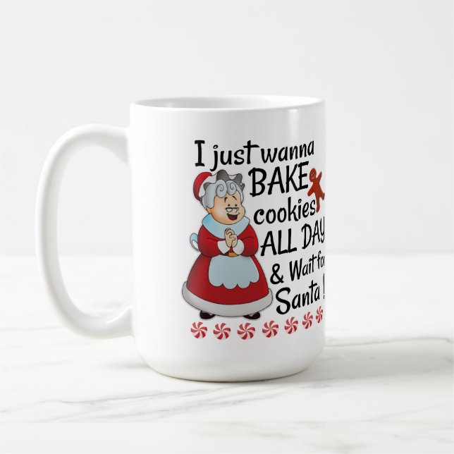 Wartezeit Frau Weihnachtsmann für Sankt Kaffeetasse (Links)
