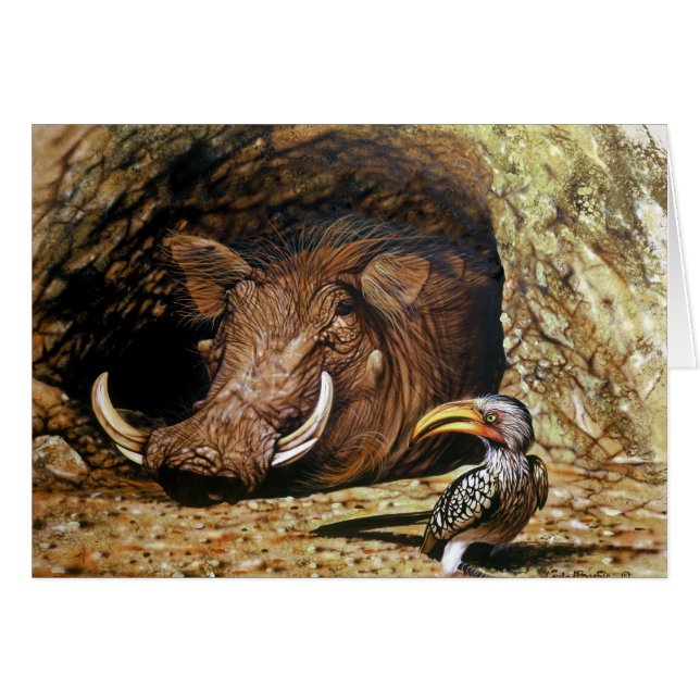 Warthog & Hornbill Card (Vorderseite (Horizontal))