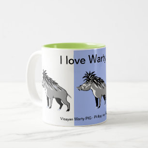 Warthog - I Liebe Warty PIGS - Animal - wild Zweifarbige Tasse