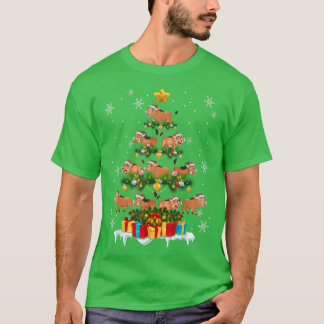 Warthog Santa Xmas Tree Lights Wildlife Ugly Chris T-Shirt