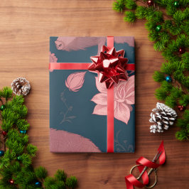 Warthos florales Personalisiertes Muster Geschenkpapier