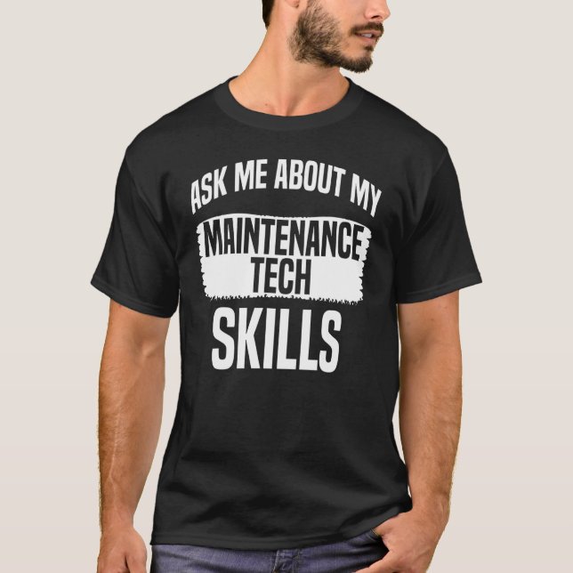 Wartung Tech Bekleidung Beste Techniker Design T-Shirt (Vorderseite)