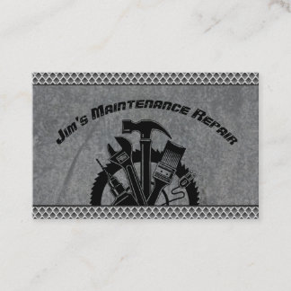 Wartungsservice für Handyman-Stahlplatten Visitenkarte