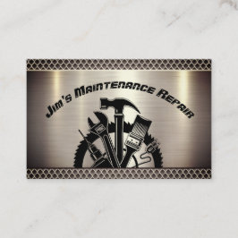 Wartungsservice für Handyman-Stahlplatten Visitenkarte