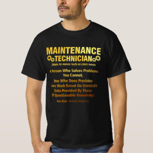 Wartungstechniker für die Auftragsdefinition T-Shirt