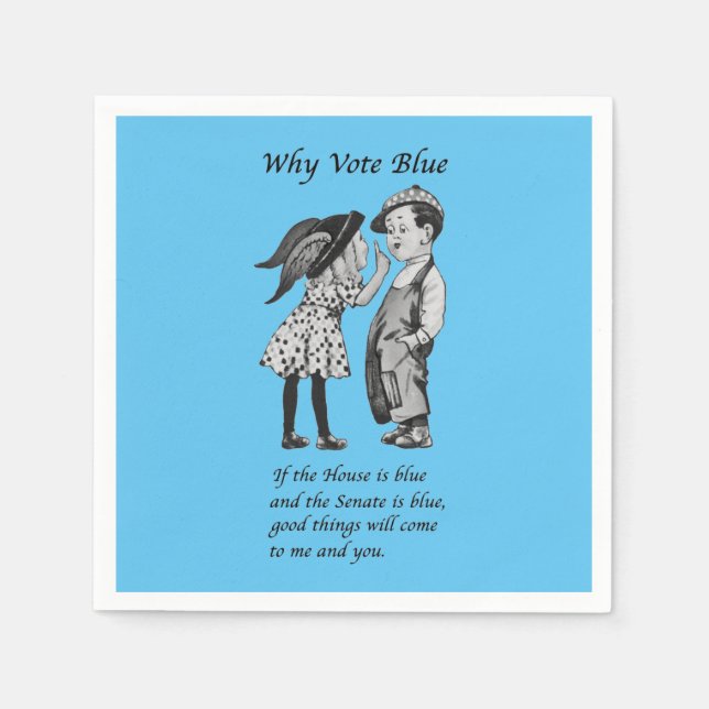 Warum 2024 Blue wählen Serviette (Vorderseite)