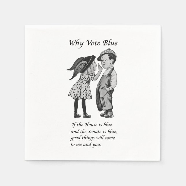 Warum 2024 Blue wählen Serviette (Vorderseite)