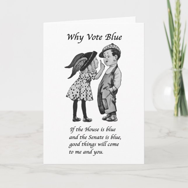 Warum 2026 Blue wählen Karte (Vorderseite)