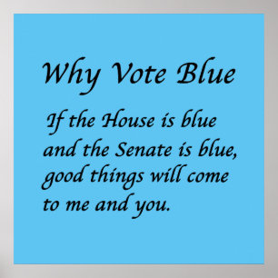Warum 2026 Blue wählen Poster