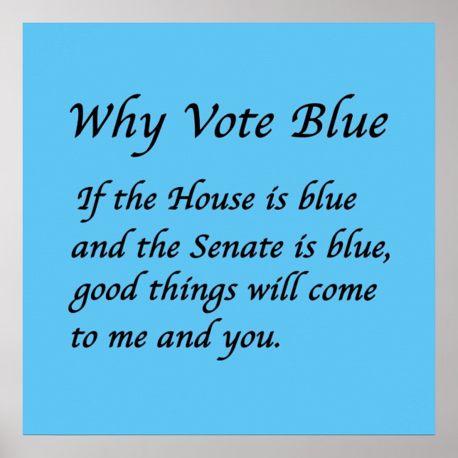 Warum 2026 Blue wählen Poster (Vorne)