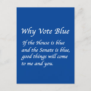 Warum 2026 Blue wählen Postkarte