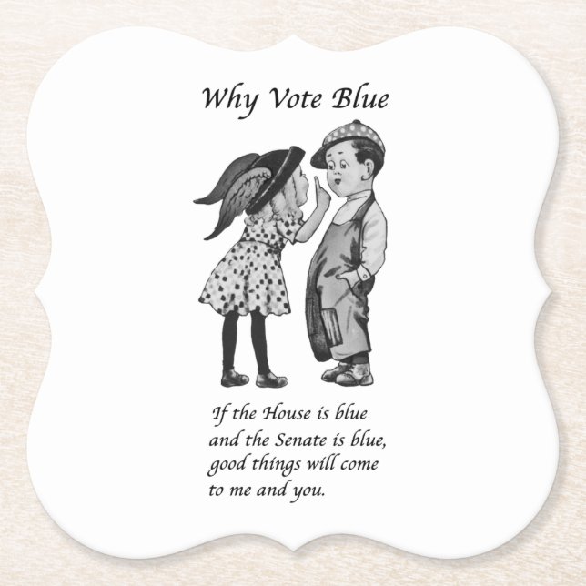 Warum 2026 Blue wählen Untersetzer (Vorderseite)